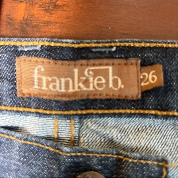 FRANKIE B. Denim My Boyfriends Jeans Low Rise Straight Leg Vintage Y2K Size 26 - Picture 8 of 11
